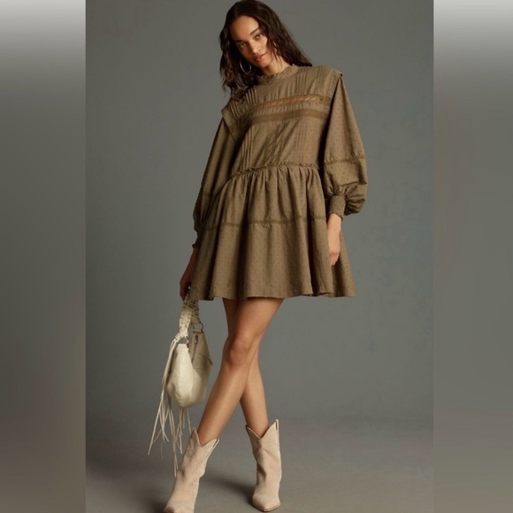 Pilcro Dresses & Skirts - NWT Anthropologie Pilcro Long-Sleeve
Mock-neck Swing Mini Dress M
